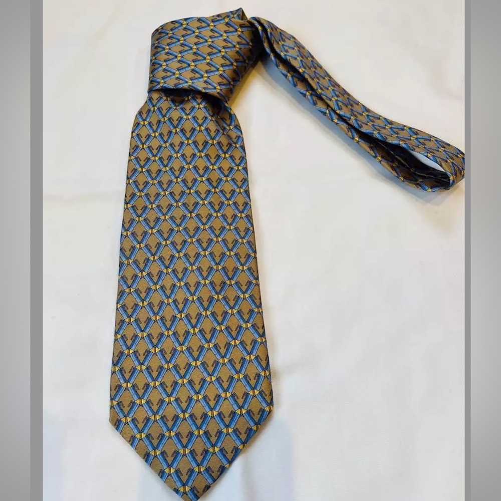 Dunhill Blue & Gold Tie